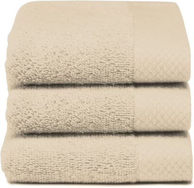 Seahorse pure gastendoek 30 x 50 cm light sand (per 3 stuks)