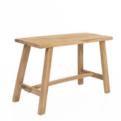 Tall Men Standing Vintage teakhouten bankje 80 x 30 x H 50 cm - handgemaakt en duurzaam