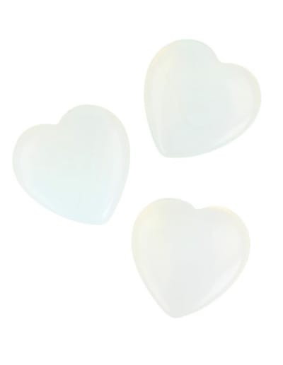 Opaliet edelsteen hart 25 mm (synth)