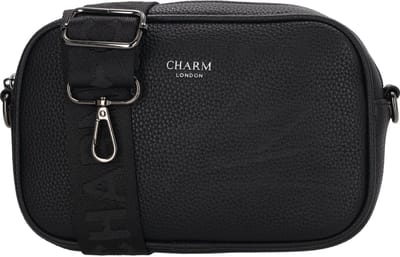 Charm London Mulberry Street Crossbodytas - Schoudertas - Brede Schouderband - Verstelbaar - Afneembaar - Ritssluiting - Damestas - Schoudertas - Zwart