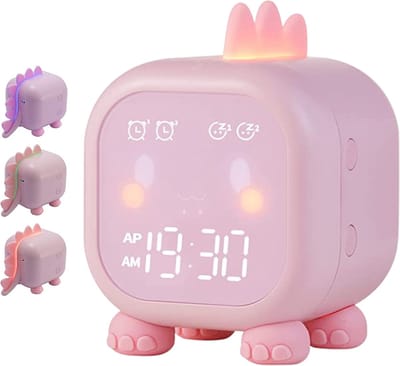 Slaaptrainer - Kinderen - Kinderwekker - Nachtlampje Kinderen - Roze dino