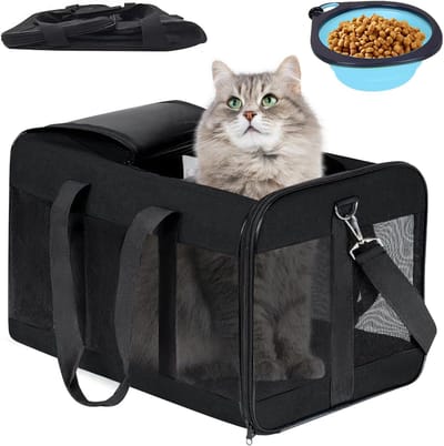 Lexium Katten Vervoersbox - Kattenvervoersbox - Reistas Katten - Reismand - Kattendraagtas - Transporttas