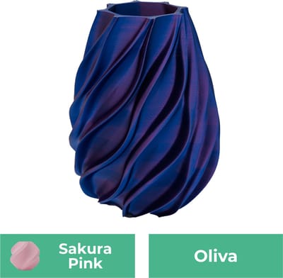 Oliva organische vaas – Decoratieve vaas - Sakura Roze - 3d geprinte vaas – geschikt voor droogbloemen - 20CM