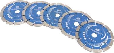 HBM 5-delige diamantschijvenset voor professionele 2400W elektrische muurfrees/sleuvenfrees, 2,4 mm, 156 mm
