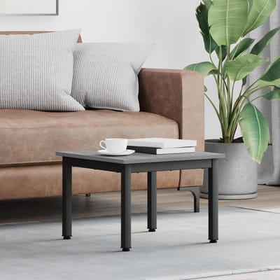 vidaXL - Salontafel - Grijs - Sonoma - 50 - x - 50 - x - 36 - cm - Bewerkt - hout