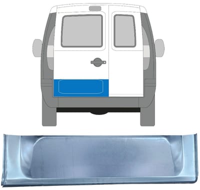 Reparatie plaatwerk achterste deuren voor Fiat Doblo 2001-2010 / Links
