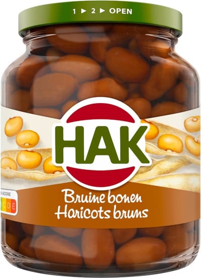 Hak Hollandse bruine bonen 12 potten x 72 cl