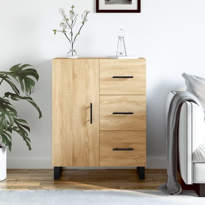 vidaXL - Dressoir - 69,5x34x90 - cm - bewerkt - hout - sonoma - eikenkleurig