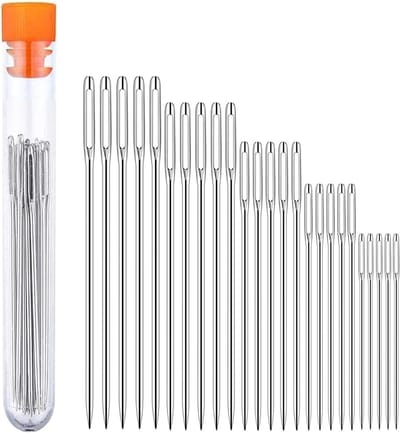Handnaalden met Grote Oog - 50 Stuks, Ideaal voor Borduren, Haken en Quilten, Lengtes van 4.2 cm tot 6 cm
