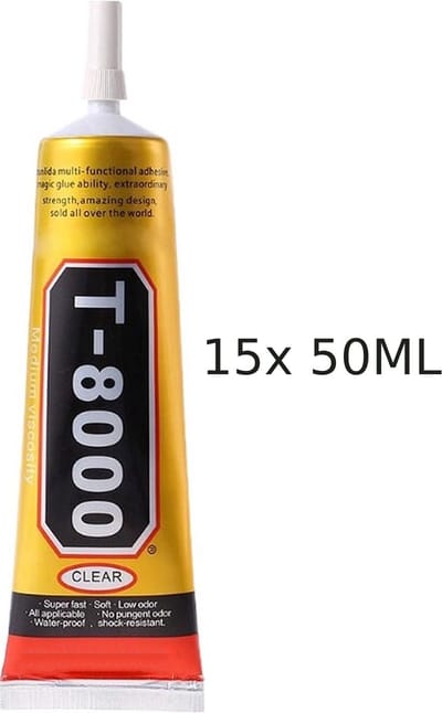 T8000 | Lijm | 50 ML | semi transparante lijm | Voordeelverpakking Van 15X (50ML) (T8000) Lijm | Voor Smartphones, Tablets, Sieraden En Veel Meer