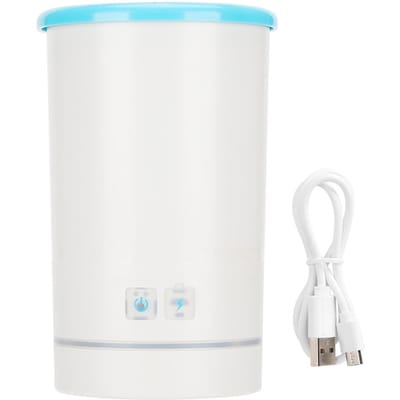 Huisdier Automatische Elektrische Voetwasser Voeten Reinigingsbeker USB Oplaadbare Siliconen Borstel Pootwasser white