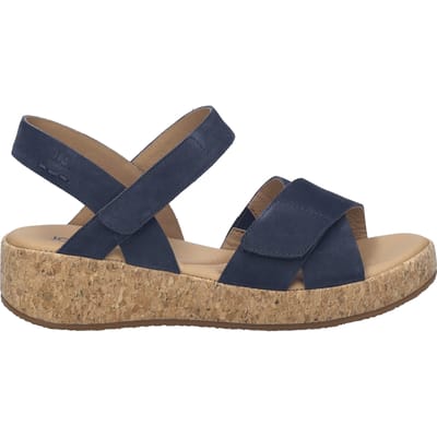 Josef Seibel - EVITA 03 - Sandalen met hakDames Sandalen - Kleur: Blauw - Maat: 37
