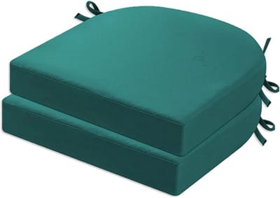Stoelkussen Set - Zitkussens Tuinstoel - Comfort Buiten Zitten - Waterdicht UV Bescherming - 45x45x8cm - Donkergroen