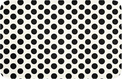 WC mat 60x40 cm - Antislip - Klassiek - Stippen - Zwart - Toiletmat - Vloermat - Douchemat - Toilet tapijt - Toiletmatten