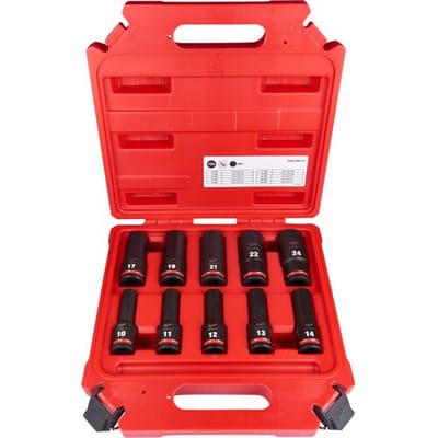 Milwaukee ShockWave™ Krachtdoppenset 1/2 Vierkant | lang | 10-delig - 4932480457