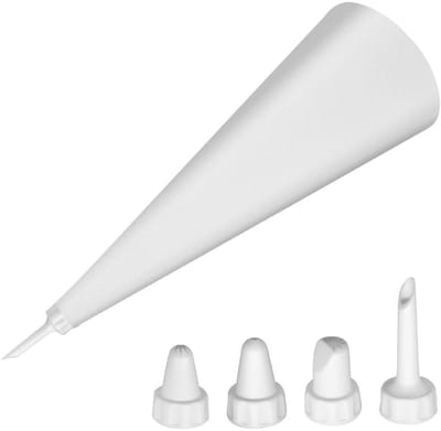 Spuitzak van katoen en 4 spuitmondjes van plastic 30 cm FM Professional Pâtisserie