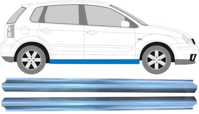 Reparatie dorpel voor Volkswagen Polo 2001-2009 / Links = Rechts / Set