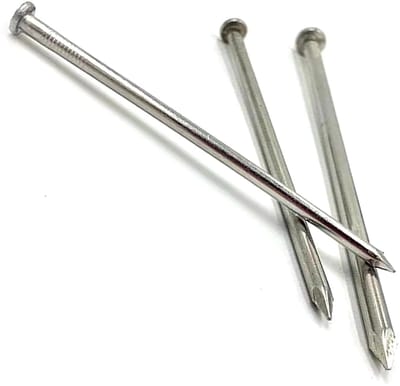 Ronde Kop Spijkers - Gegalvaniseerde Bevestigers - Houtbewerking Constructie - Corrosiebestendig Zinklaag - 6x175mm 200 Stuks - Zilverkleurig
