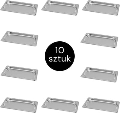MEGA-M Gastronorm - GN 1/3 Set van 10 stuks - 325x176x20 mm - Roestvrij Staal
