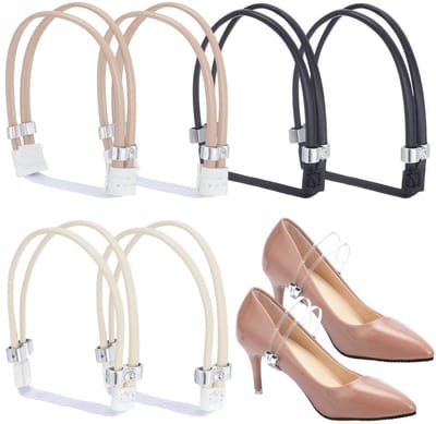 Cosensi- Hoge Hakken - 8 Stuks Elastische Schoenriemen - Afneembare Enkelriemen - Kunstleer - Veters - Losse Hakken - Schoenen