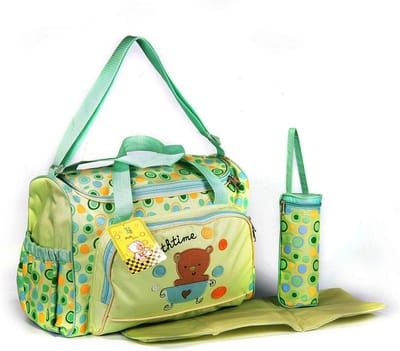 Grote en praktische luiertas voor baby en kind met verschoningsmat (groen)