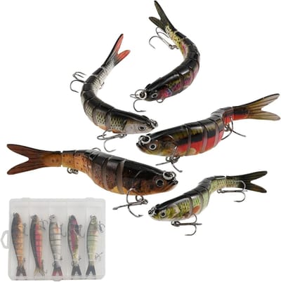 Set van 5 Wobblers 13 cm 27 g voor Alle Waterlagen - Crankbaits voor Zee- en Zoetwatervissen, Perfect voor Baars en Snoek