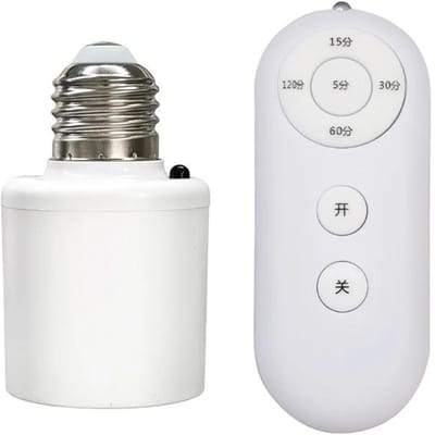 Nieuwe E27 Led Lampvoet met Draadloze Afstandsbediening Slimme Timer AC85-265V Lampfitting Socket Adapter Converter Instelbaar 1PC ucla gouden kleur
