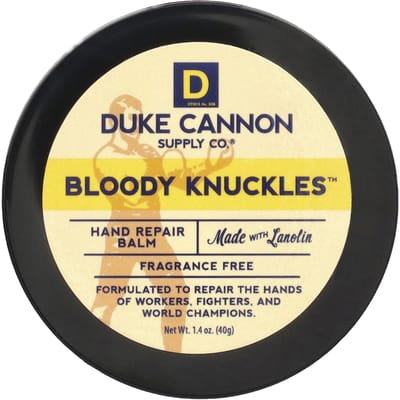 Duke Cannon Supply Co., Bloody Knickles™, Baume Réparateur pour les Mains, Sans Parfum, 1,4 oz (40g) yellow
