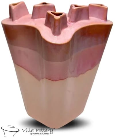 Reactief Roze vaas Chimney D30 x B21 x H33