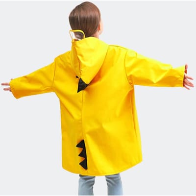 Adorable Dinosaure Polyester Bébé Imperméable Activité Extérieure Résistant à l'Eau Manteau de Pluie Enfants Poncho Imperméable Garçon Fille Veste de Pluie Cadeau S yellow
