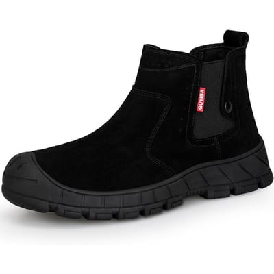 Suède Lasschoenen Heren Veiligheidslaarzen Stalen Neus Werkschoenen Sneakers Mannelijk Anti-Verplettering Anti-Slip Werklaarzen Heren Veiligheidsschoenen Schoenen 40