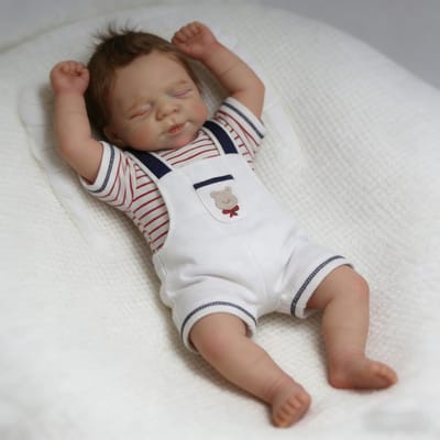 Levensechte Babypop - Reborn Pop Pasgeboren - Kind Ontwikkeling - Volledig Vinyl Anatomisch Correct - 457 cm - Wit