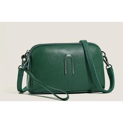 Leren Tas Luxe Dames Crossbody Tas voor Vrouw Vrouwelijk Effen Kleur Clutch Telefoontas Schoudertas Messenger Bag