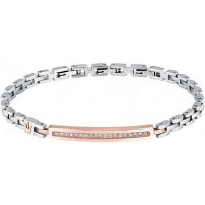 Maserati Iconische Tweekleurige Stalen Armband JM424AVD59 Voor Heren white