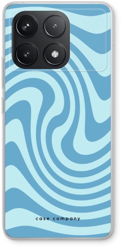 Case Company® - Hoesje geschikt voor Xiaomi Poco F6 Pro hoesje - Swirl Blauw - Soft Cover Telefoonhoesje - Bescherming aan alle Kanten en Schermrand