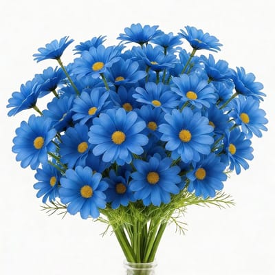 10 Stuks Blauwe Kunstmatige Margrieten, Perfect voor Binnendecoratie, DIY Projecten en Cadeaubouquets, Bloemstukken en Feestversiering