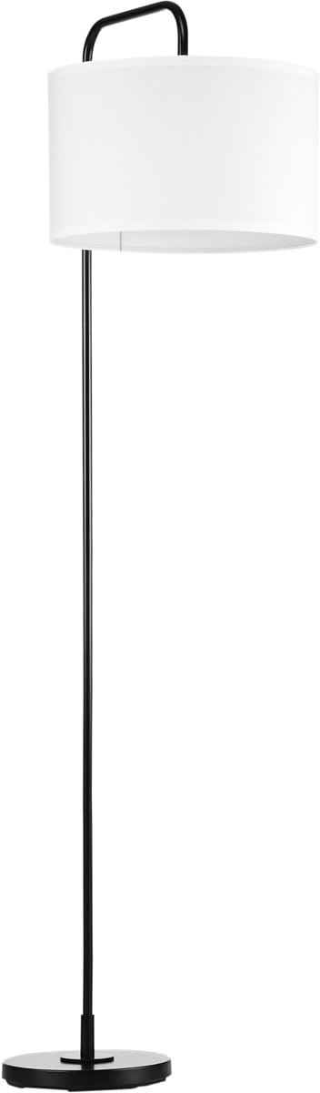 HOMCOM-Stehlampe-Stahl, Polyester-64L x 38B x 163,5H cm-Weiß