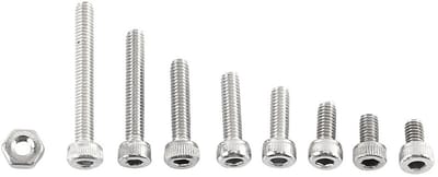 Set Screws en Bolts M2.5 RVS A2 met Moeren - Dome Head 4/5/6/8/10/12/16/20mm - Duurzaam en Corrosiebestendig
