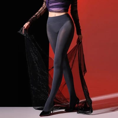 Collants Sexy pour Femmes Sans Couture Entrejambe Profond Velours Automne Hiver Bas Lycra Élastique Transparent Façonnant Legging Dame de Bureau Regular
