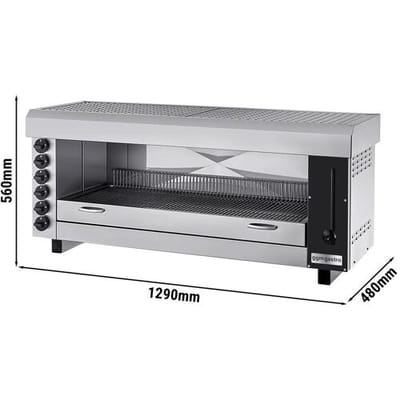 GGM Gastro Gas Pita Ofen / Salamander PRO - 19,5 kW - 6 Gasbrenner Zilver