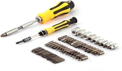 Schroevendraaierset 66-in-1 - Reparatieset Gereedschap - Apparaten Repareren - Universeel Toepasbaar - 66 Delen - Grijs