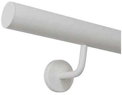 Roestvrijstalen Leuning 42,4 mm Wit Gepoedercoat voor Binnen en Buiten - 140 cm