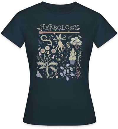 Harry Potter Herbology Botanisch Kruiden Ontwerp T-Shirt Dames