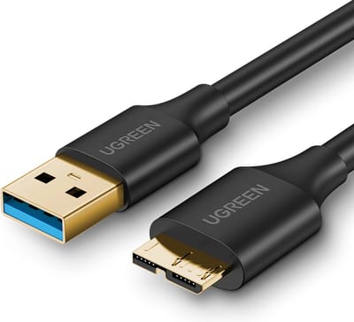 Ugreen - kabel - USB-A 3.0 - Micro USB-B SuperSpeed 5Gb/s 1m zwart - (US130)
