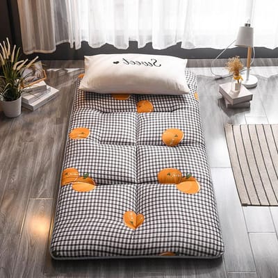 Japanse futonmatras - Vloermatras opvouwbaar - Veelzijdig slapen - Drielaagse structuur - 180 x 200 cm - Grijs