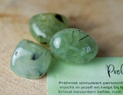 Prehniet trommelsteen, edelstenen - Perfect cadeau voor vrouwen- Inclusief uitleg - Spiritueel - Prehnite - Persoonlijke groei - Liefde - Rust - Kalmte - Afvallen -Overspanningsklachten - 100% NATUURLIJK