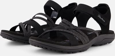 Skechers Reggae Slim - maat 38 - Meadow Grazer - Dames Sandalen - Zwart