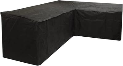 Waterdichte Bankhoes - Hoekbankhoes Tuinmeubelhoes - Bescherming Tuinmeubilair - Scheurbestendig Oxford Materiaal - 192 x 260 x 72 cm - Zwart