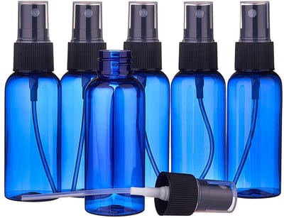 Verstuiver-spuitflesjes - Fijne nevel - Herbruikbaar - Kobaltblauw - Plastic reisflessen - Cosmetische oliën - Set van 20 stuks