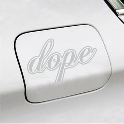 Bumpersticker - Dope - 9,7 X 14,8 - Licht Grijs